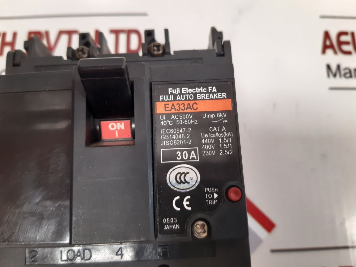 Fuji Electric Ea33Ac Circuit Breaker 30A