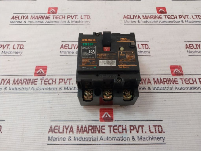 Fuji Electric Eg33F Earth Leakage Circuit Breaker 20A 100-200V
