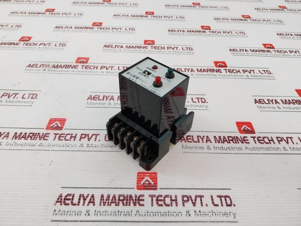 Fuji Electric El25Po Time-delayed Earth Leakage Relay With Base 100/200V