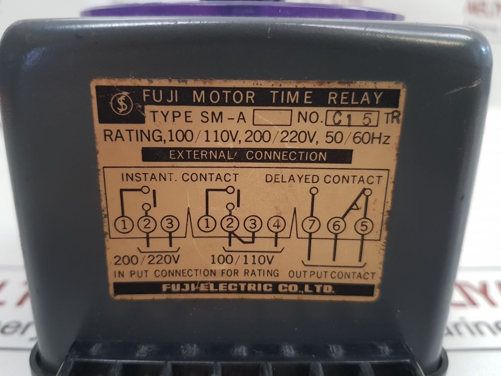 Fuji Electric Sm-a Motor Time Relay Sm 50 60 Hz