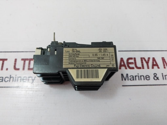 Fuji Electric Tr-onl Thermal Overload Relay 0.95-1.45 A 600V Jem 1356