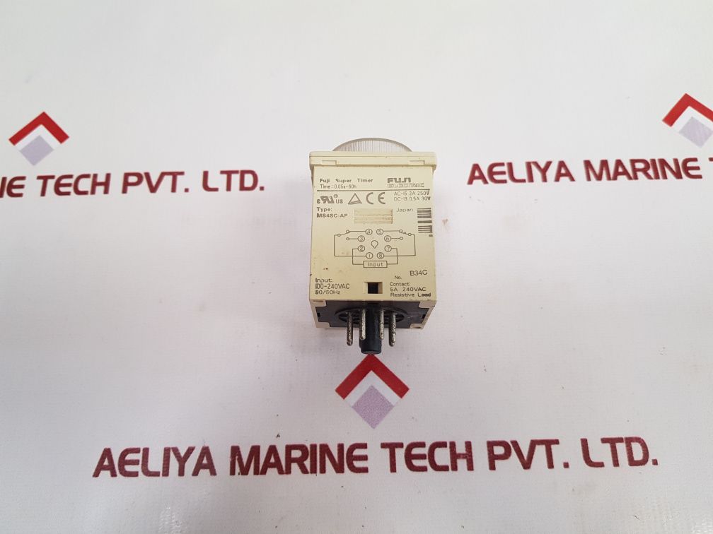 Fuji Ms4Sc-ap Time Delay Relay 100-240Vac 50/60Hz 5A 240Vac