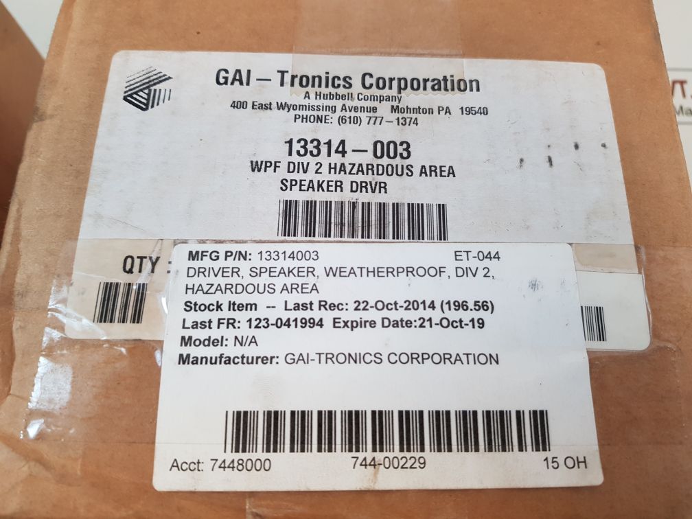 Gai-tronics 13314-003 Horn Driver 30 Watts Et-044 5 Oh 70V Xfmr