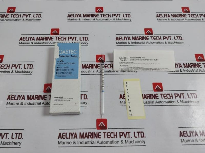 Gastec 2L Carbon Dioxide Detector Tube Measuring Range 0.13-6.0 Scale Range: 0.25-3.0 Gastec