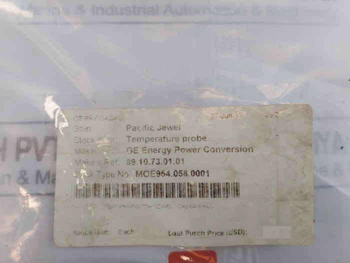 Ge Energy Moe954.058.0001 Temperature Probe 89.10.73.01.01