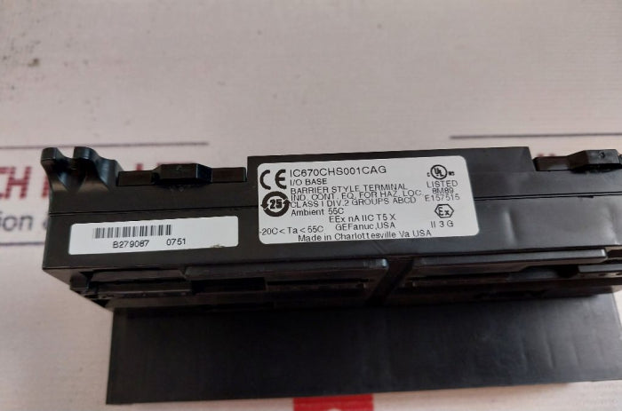 Ge Fanuc Ic670Chs001Cag I/O Term. Block Barrier Style