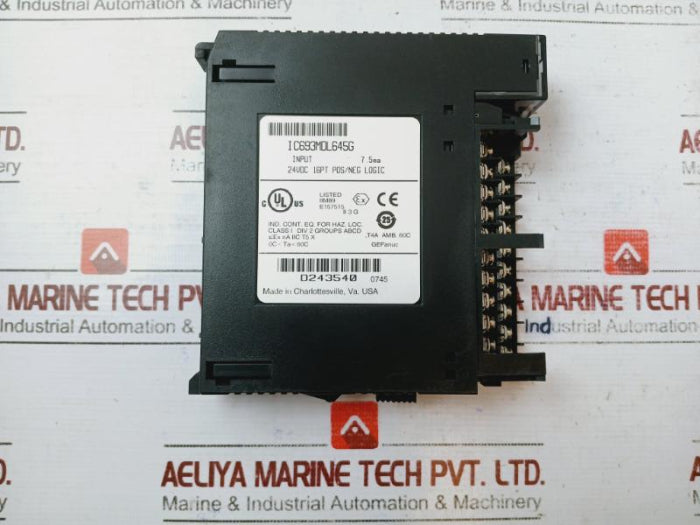 Ge Fanuc Ic693Mdl645G 16 Point Input Module 24Vdc 7.5Ma