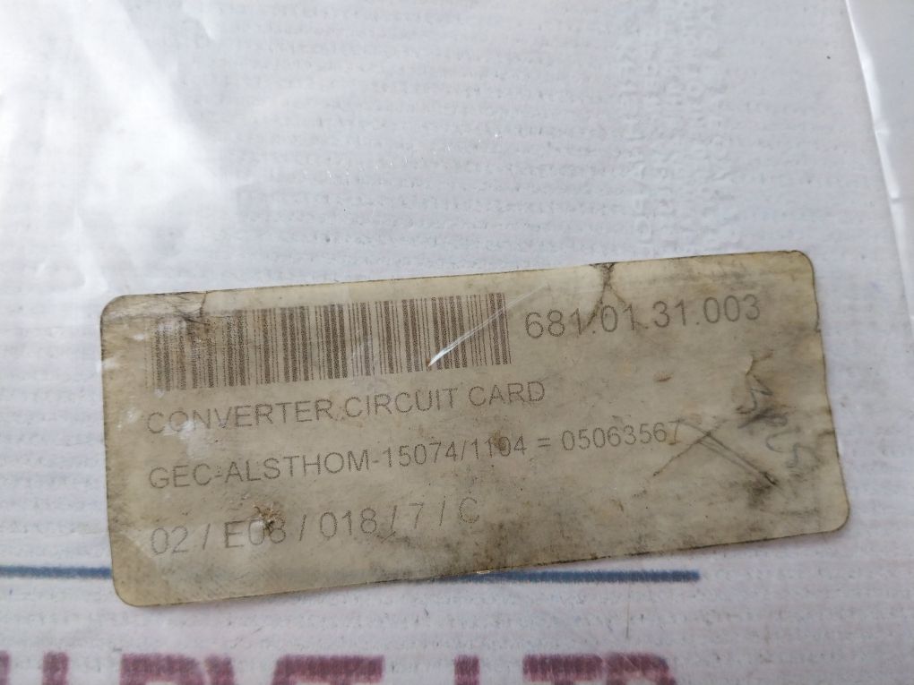 Gec-alsthom C51901104A Converter Circuit Card 15066/2102