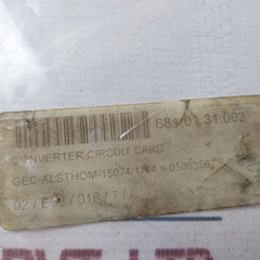 Gec-alsthom C51901104A Converter Circuit Card 15066/2102