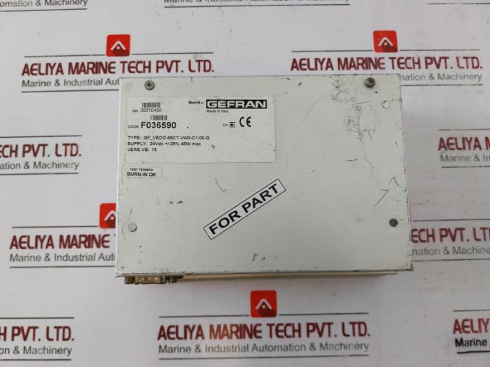 Gefran GF_VEDO-65CT-VW0-C1-00-G Industrial Computer 24VDC 45W Max