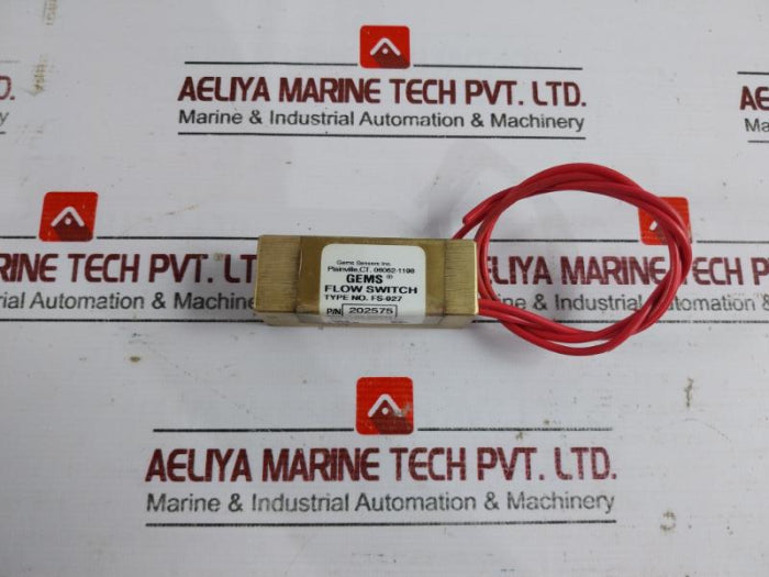 Gems Fs-927 Liquid Flow Switch 240 Vac Pilot Duty 20Va