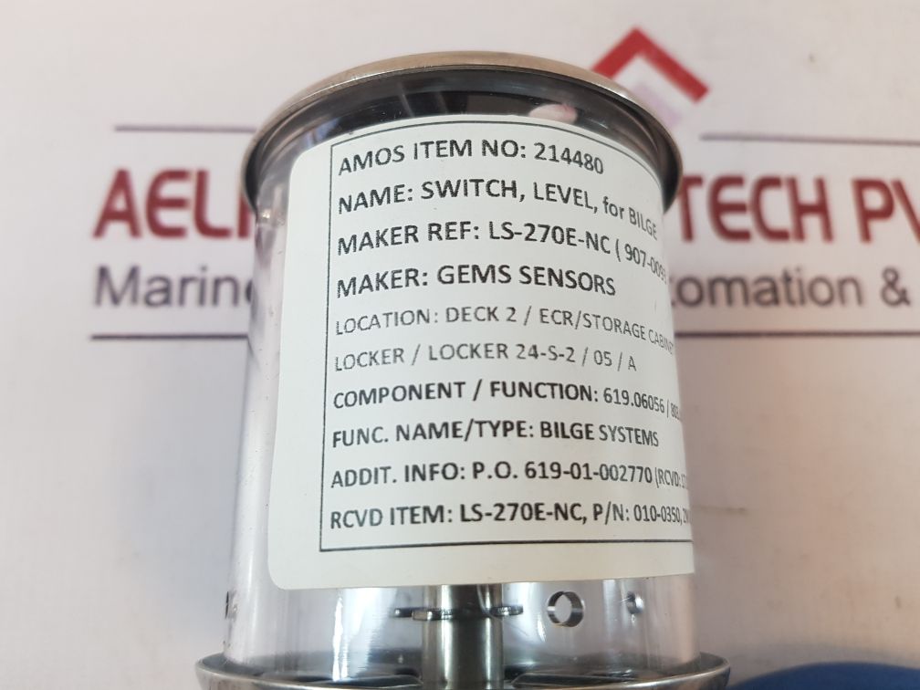Gems Sensors 010-0350 Cable Mounting Level Switch 235Vac/Dc 3A 100Va