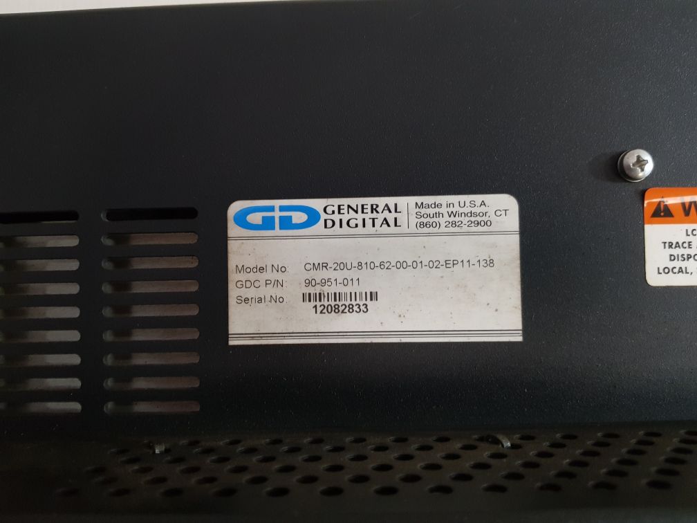General Digital 90-951-011 Lcd Monitor Cmr-20U-810-62-00-01-02-ep11-138