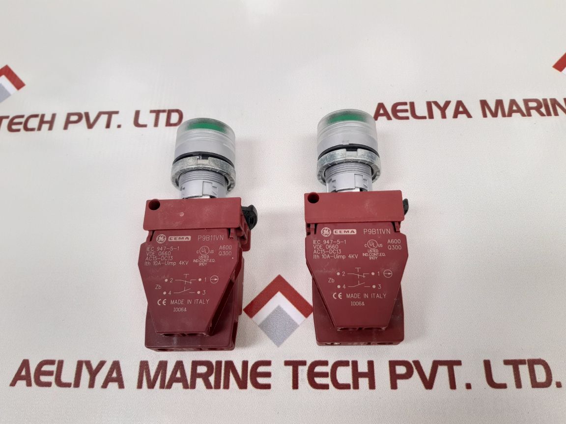 Cema p9ptnvn lamp holder with p9b11vn contactor block