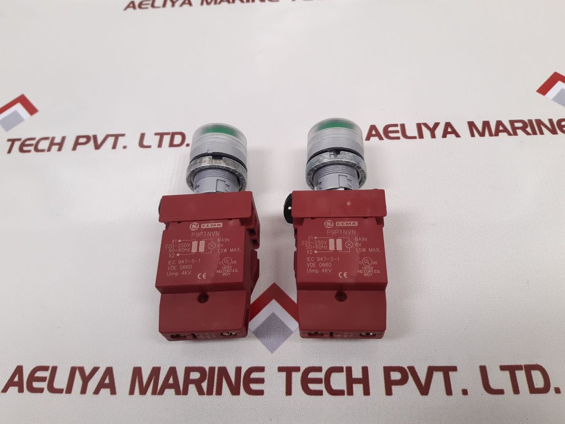 Cema p9ptnvn lamp holder with p9b11vn contactor block