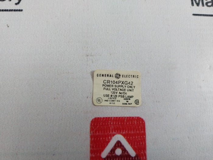 General Electric Cr104Plg22C Indicating Light 120V Ac/Dc Cr104Pxg42