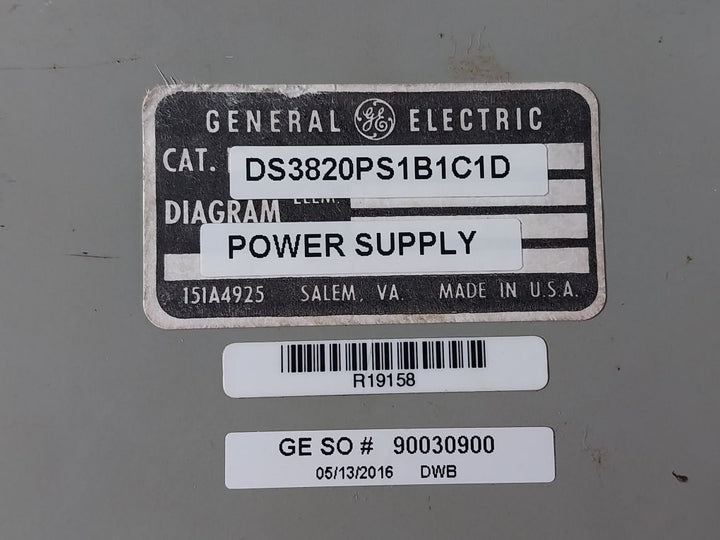 General Electric Ds3820ps1b1c1d Power Supply Module