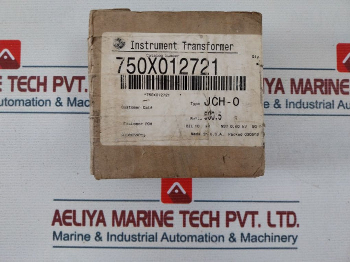 General Electric Jch-0 Current Transformer 50-60 Hz