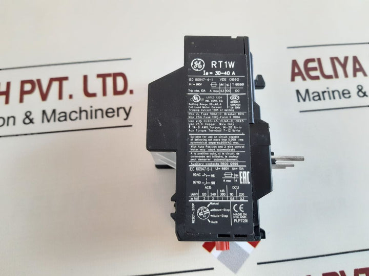 General Electric Rt1w Overload Relay 30-40 A 690v