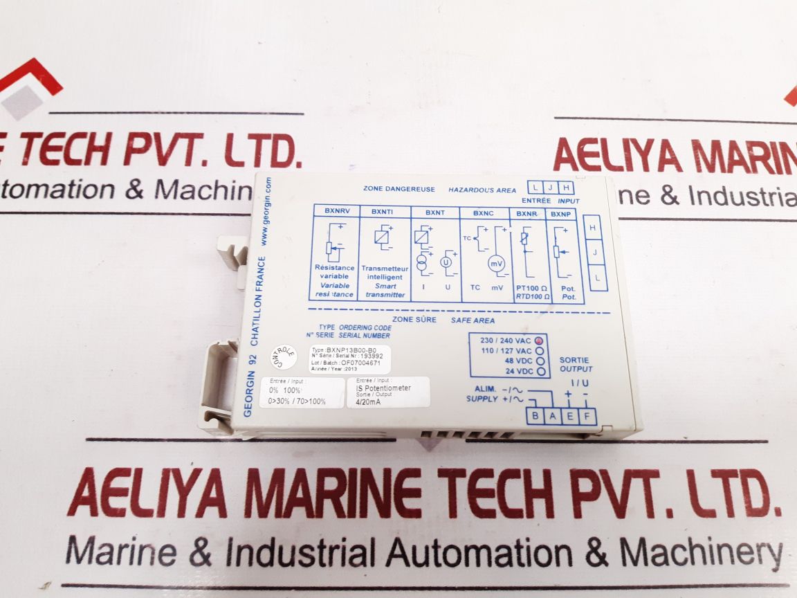 Georgin bxnp galvanic isolated converter bxnp13b00-b0 Atex 6104X
