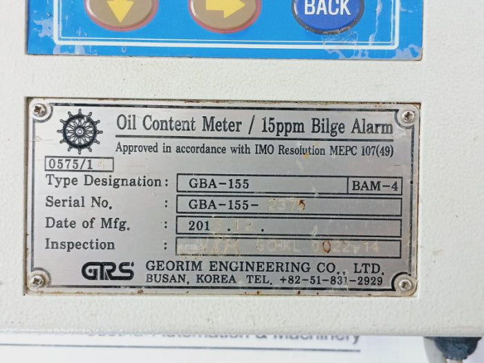Georim Gba-155 Oil Content Meter Bilge Alarm Bam-4