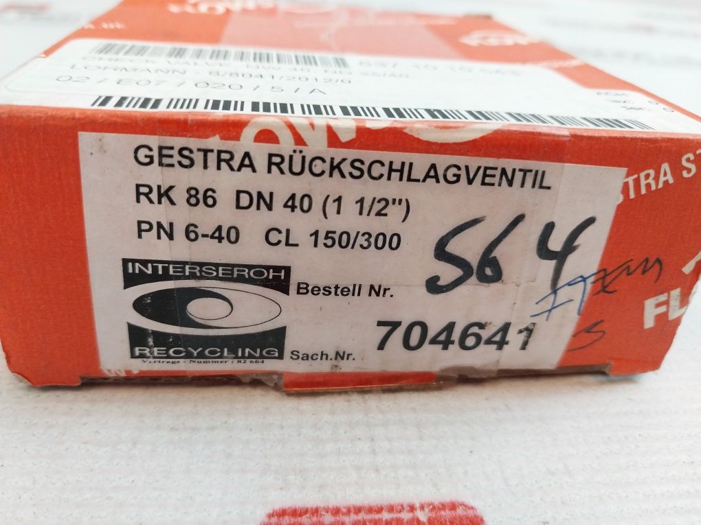 Gestra Rk 86 Check Valve Pn 6-40