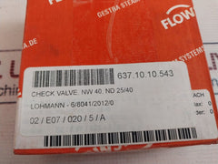 Gestra Rk 86 Check Valve Pn 6-40