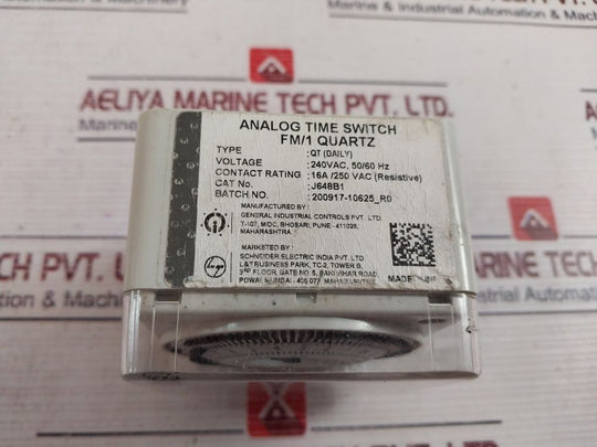 Gic J648B1 Qt Analog Time Switch 16A/250 Vac, 240Vac, 50/60 Hz