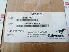 Gilmore 7401957 Repair Kit For 1-1/2 In No, Eh-type Spm Valve