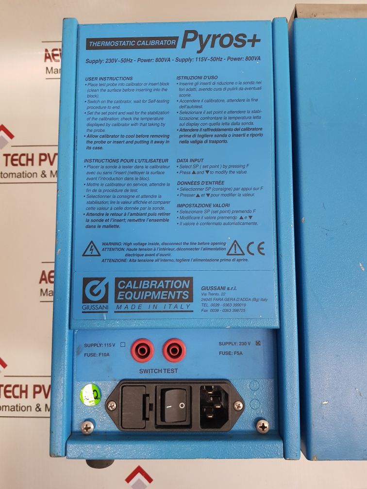 Giussani pyros+ thermostatic calibrator