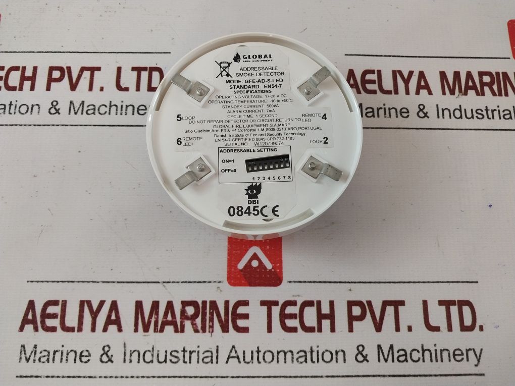 Global Gfe-ad-s-led Photoelectric Smoke Detector 17-28 Vdc 7Ma