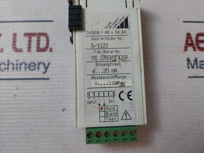 Gossen Metrawatt A1123 Panel Meter Digem F 48 X 24 Ak