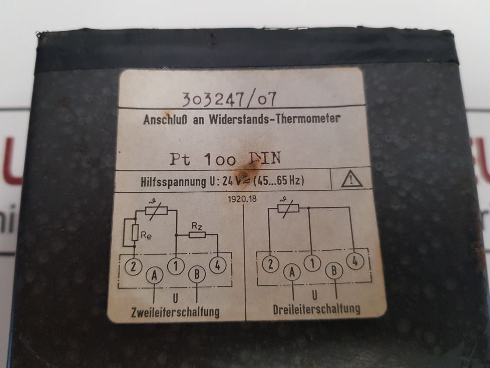 Gossen Pt 100 Din Connection To Resistance-thermometer