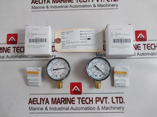 Lot of 2X Grainger 4FLT5 Pressure Gauge 30