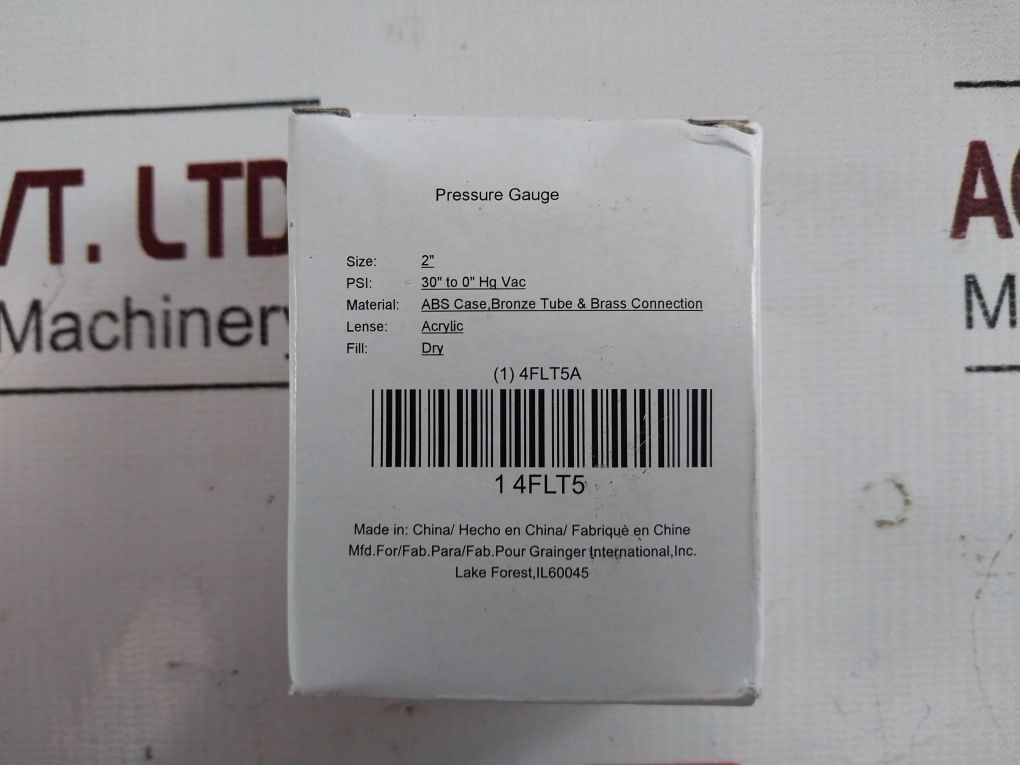 Lot of 2X Grainger 4FLT5 Pressure Gauge 30" TO 0" HG VAC