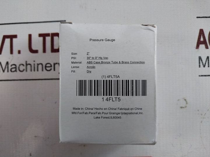 Lot of 2X Grainger 4FLT5 Pressure Gauge 30