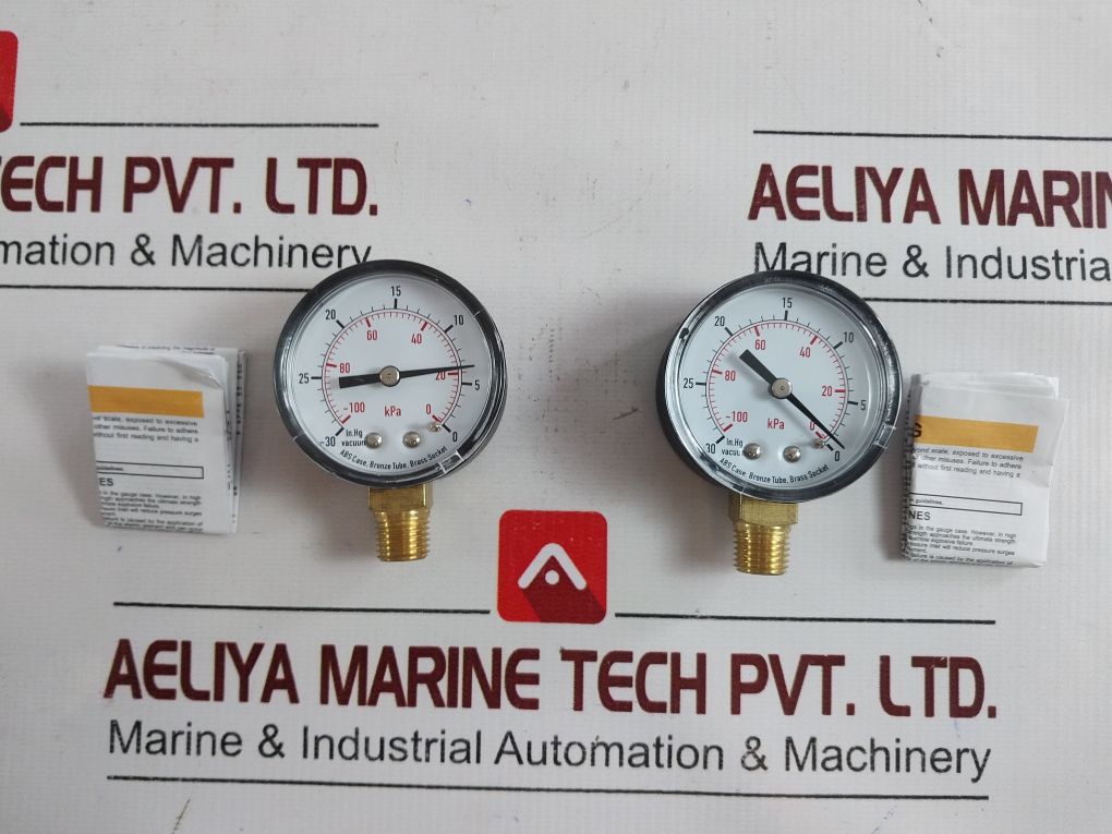 Lot of 2X Grainger 4FLT5 Pressure Gauge 30" TO 0" HG VAC