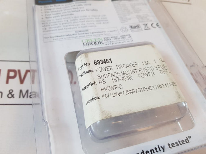 Green Brook 1579636 Safety Rcd Fused Spur 633451