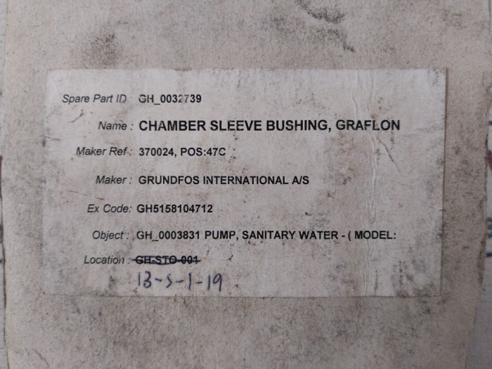 Grundfos 96536012 Chamber Sleeve Bushing Kit P11328