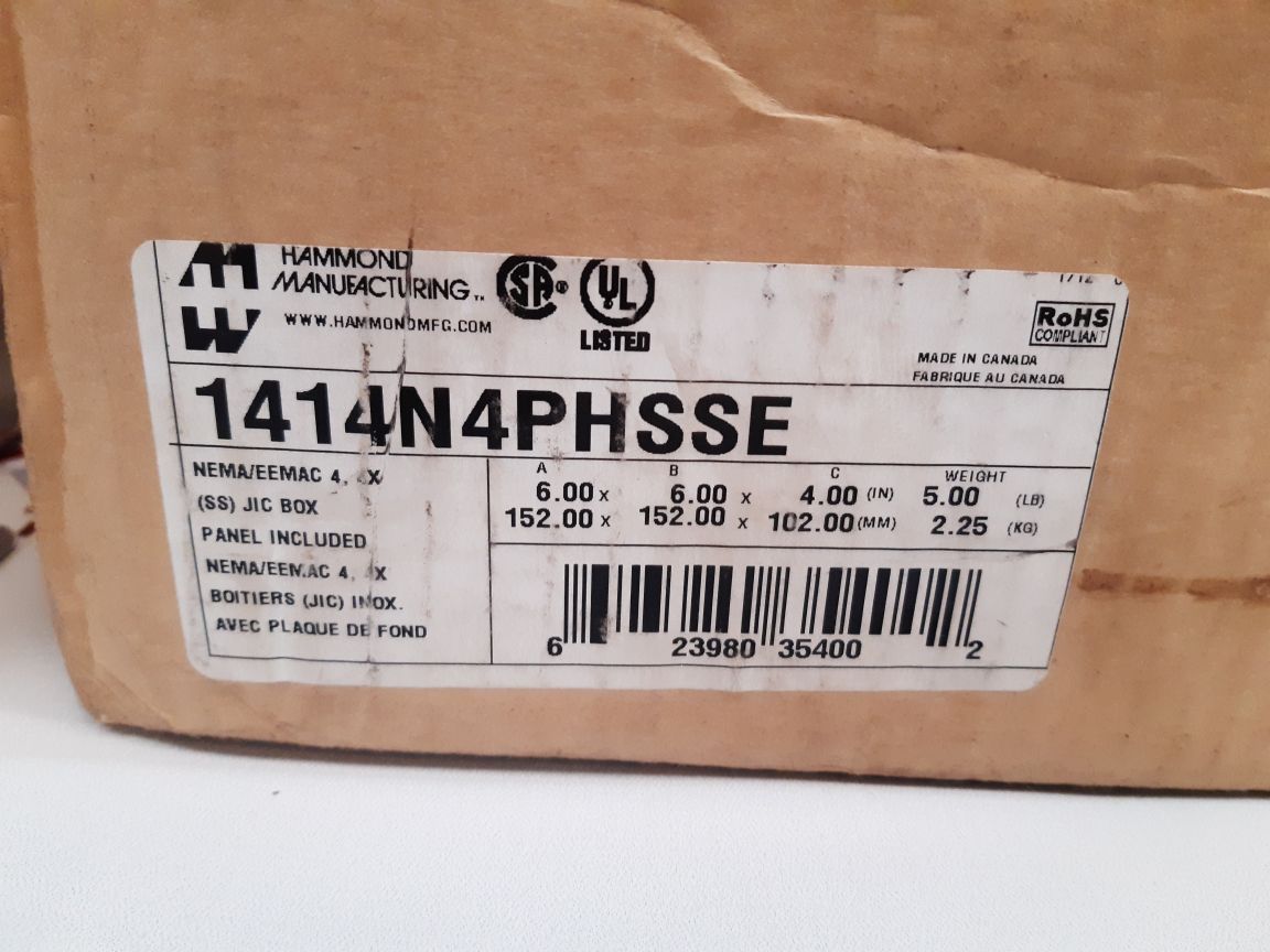 Hammond 1414N4Phsse Electrical Metal Mild Steel Box - Aeliya Marine Tech
