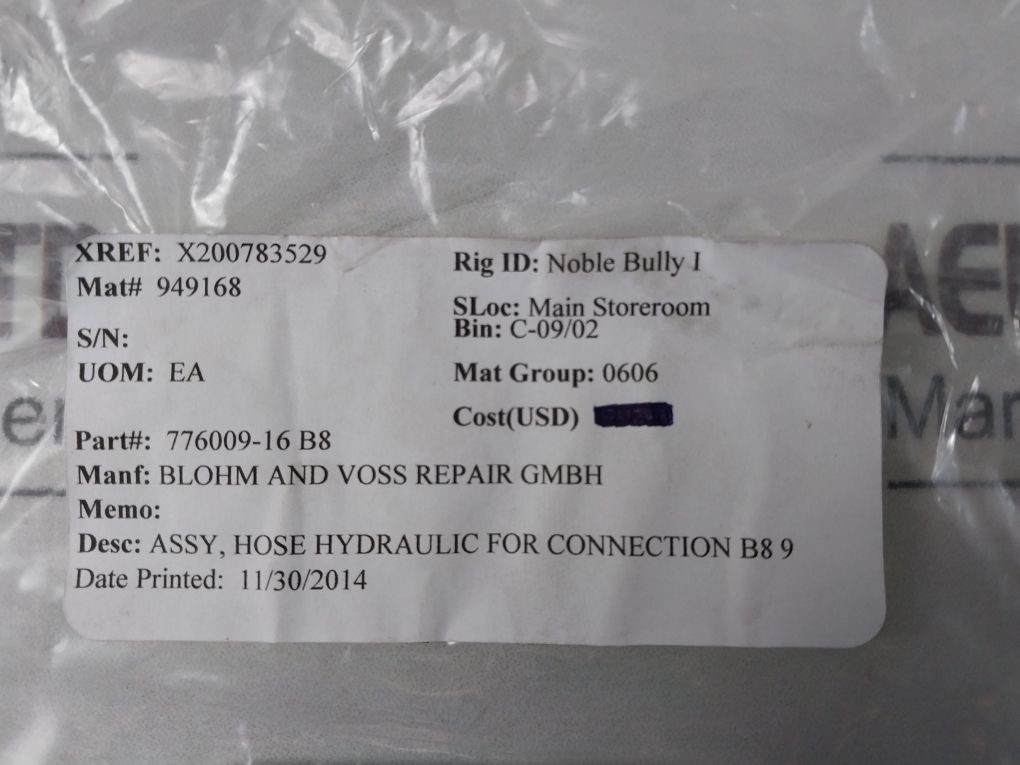Hansa-flex Dn 6 300 Bar Hydraulic Hose 776009-16 B8