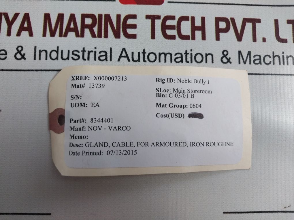 Hawke/Nov 501/453Univ Cable Gland Brass