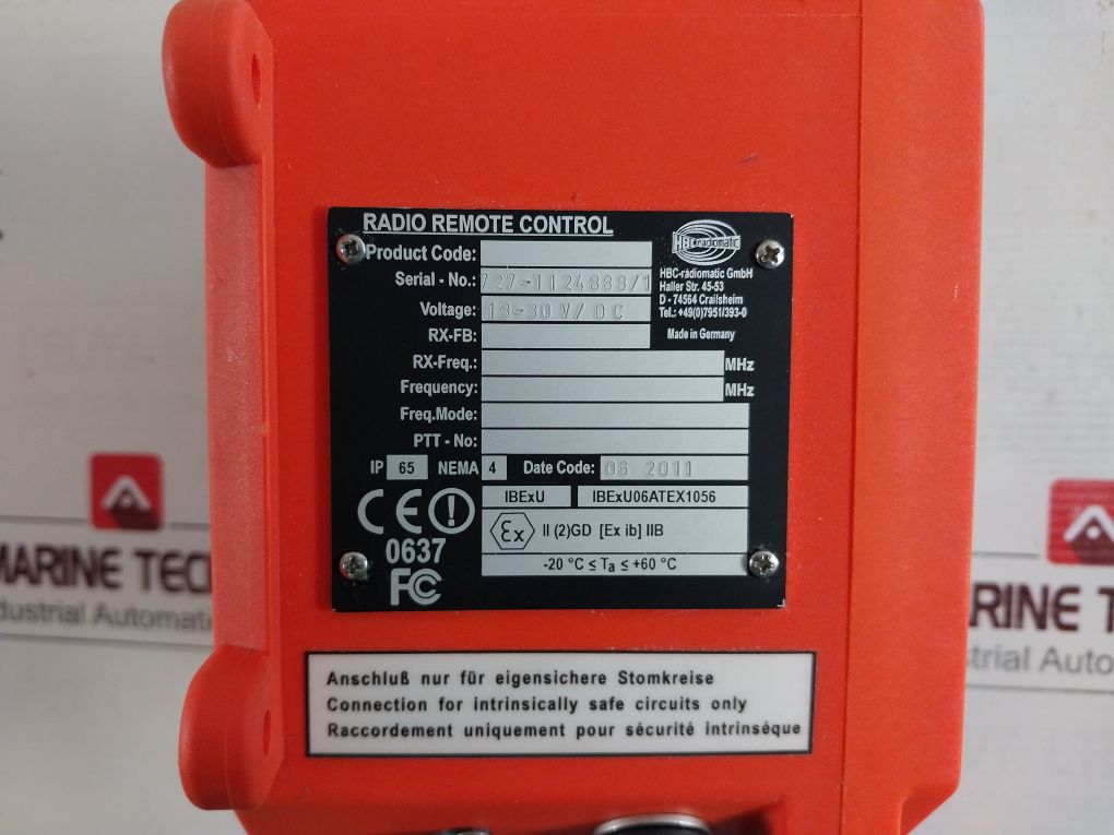 Abb Hbc Radiomatic Spectrum Eex Radio Remote Control Cable Set Without Battery