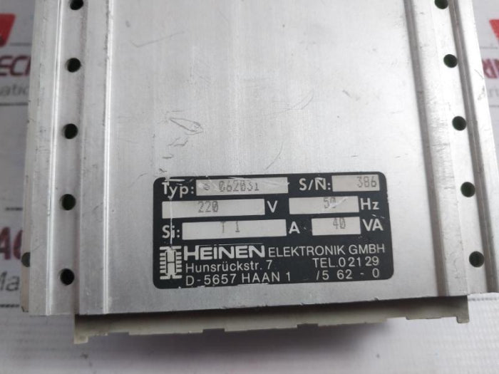 Heinen Elektronik 062031 Power Supply Module 220V 50Hz 40Va