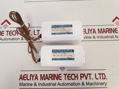 Hermes Electric F2IL23B-I Marine Ballast For Fluorescent Lamp 230/220V 0.36A