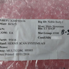 Hernis Scan Systems Hss05 Multicom Printed Circuit Board X200702036