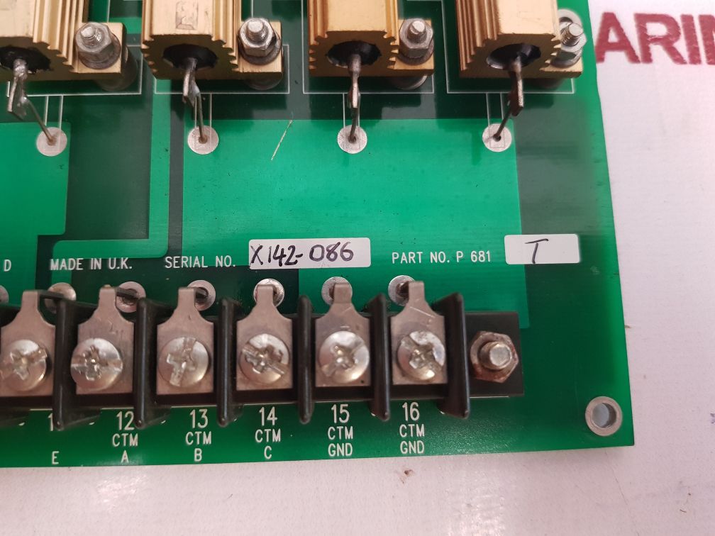 Hill Graham Controls P 681 T C.T. Transition Board
