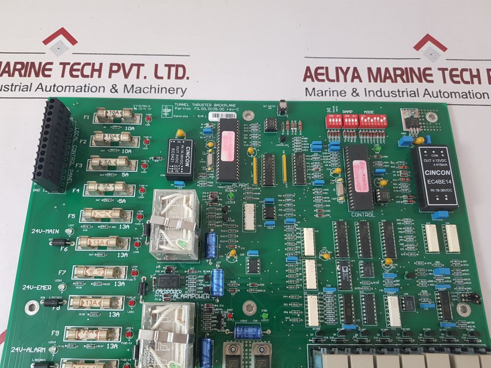 Hirp 73.00.0109.00 Rev-c Tunnel Thruster Backplane Pc Board