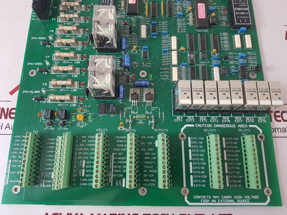 Hirp 73.00.0109.00 Rev-c Tunnel Thruster Backplane Pc Board