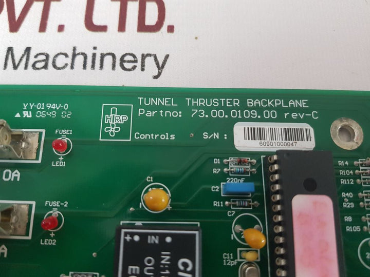 Hirp 73.00.0109.00 Rev-c Tunnel Thruster Backplane Pc Board